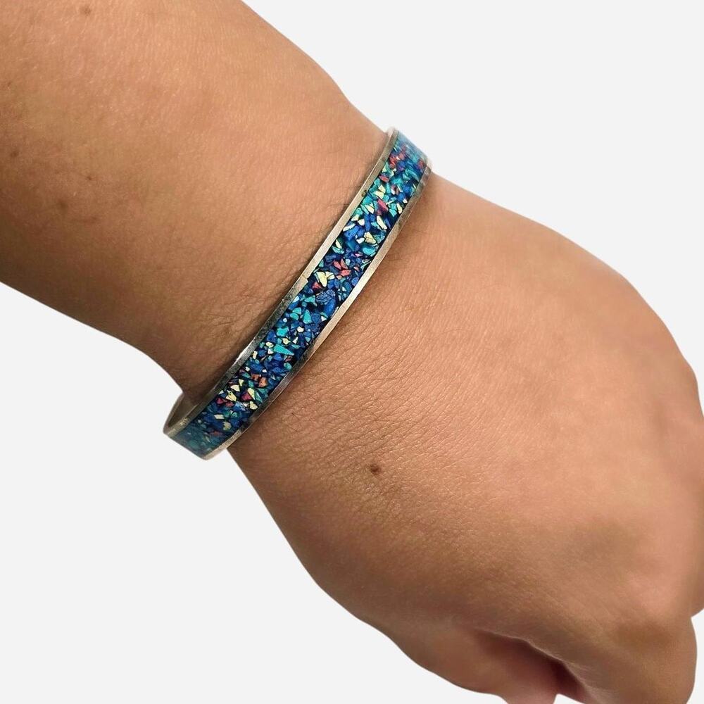 Vintage mexican alpacanickel bangle